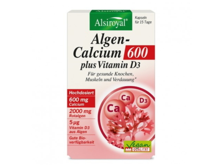 Alsiroyal Algen-Calcium 600 plus Vitamin D3 (Kapseln)