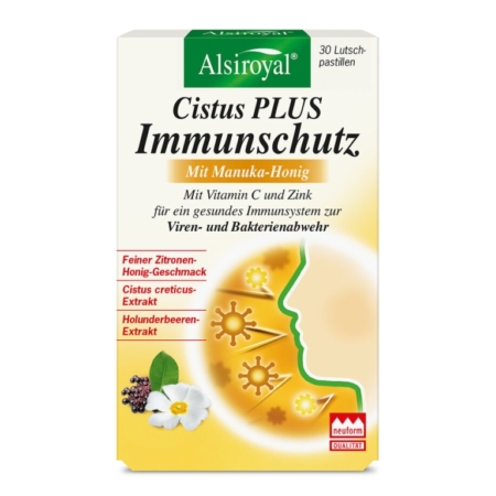 Alsiroyal Cistus PLUS Immunschutz Lutschpastillen mit Manuka Honig