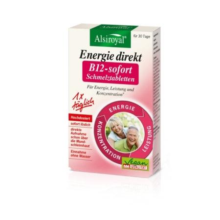 Alsiroyal Energy direkt B12-sofort Schmelztabletten