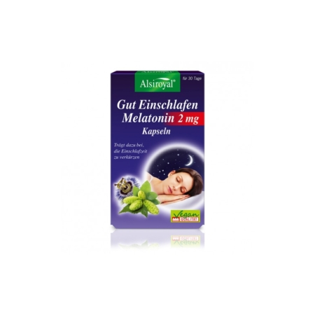 Alsiroyal Gut Einschlafen Melatonin 2 mg Kapseln