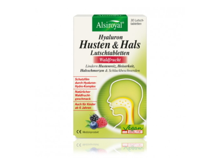 Alsiroyal Hyaluron Husten & Hals Lutschtabletten Waldfrucht