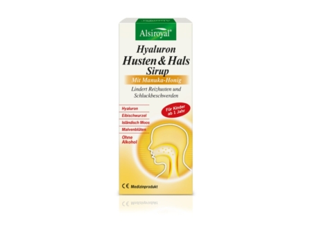 Hyaluron Husten & Hals Sirup mit Manuka-Honig (150 ml)