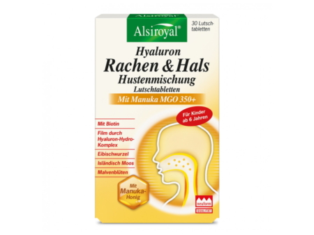 Hyaluron Rachen und Hals Lutschtabletten mit Manuka-Honig