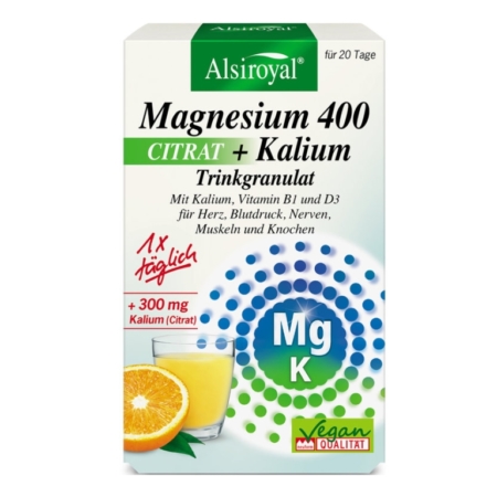 Alsiroyal Magnesium 400 CITRAT + Kalium Trinkgranulat
