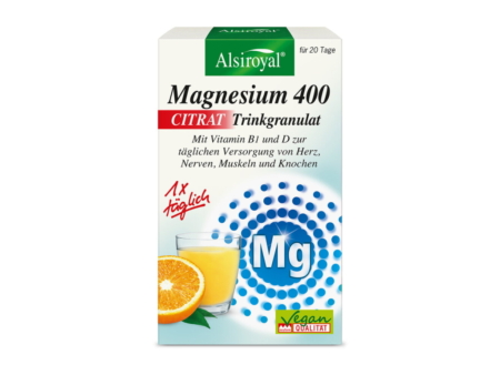 Alsiroyal Magnesium 400 CITRAT Trinkgranulat (20 Sachets)