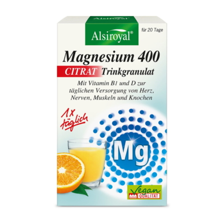 Alsiroyal Magnesium 400 CITRAT Trinkgranulat (20 Sachets)
