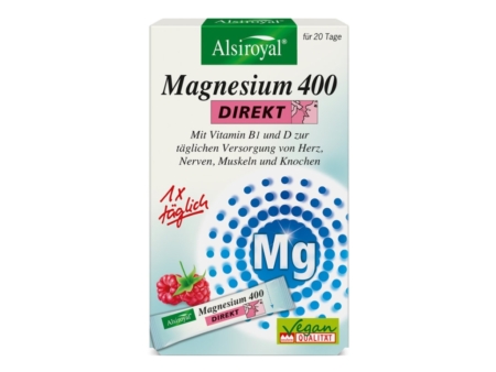 Alsiroyal Magnesium 400 DIREKT Himbeere (20 Sticks)