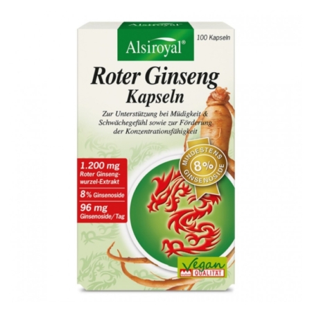 Alsiroyal Roter Ginseng Kapseln (100 Stück)