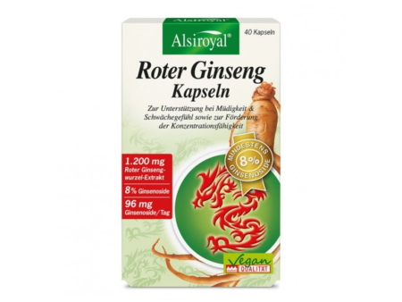 Alsiroyal Roter Ginseng Kapseln (40 Stück)