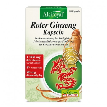 Alsiroyal Roter Ginseng Kapseln (40 Stück)