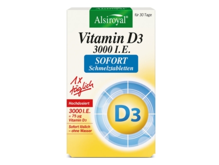 Alsiroyal Vitamin D3 3000 I.E. Sofort Schmelztabletten (30 Stück)
