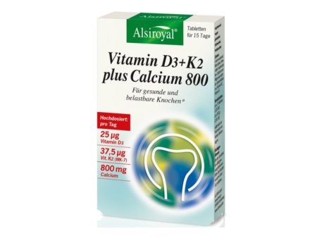Alsiroyal Vitamin D3 + K2 plus Calcium 800