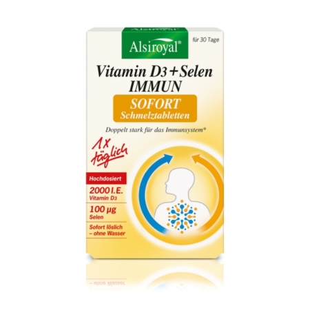 Alsiroyal Vitamin D3+Selen Immun Sofort Schmelztabletten