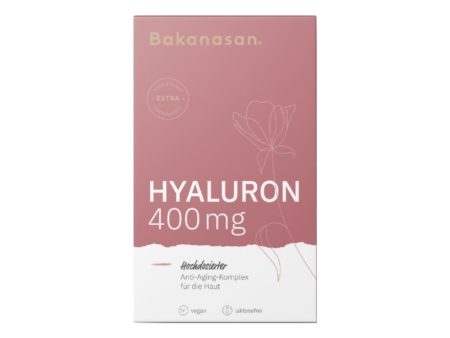 Bakanasan Hyaluron Anti-Aging-Komplex für die Haut mit Zink, Vitamin C und B12 (30 Kapseln)