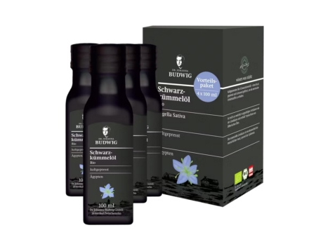 Dr. Budwig´s Schwarzkümmelöl Vorratspack (4x100 ml)