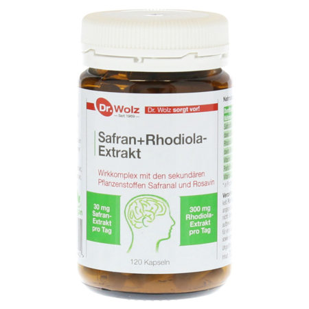 Dr. Wolz Safran + Rhodiola-Extrakt (120 Kapseln)