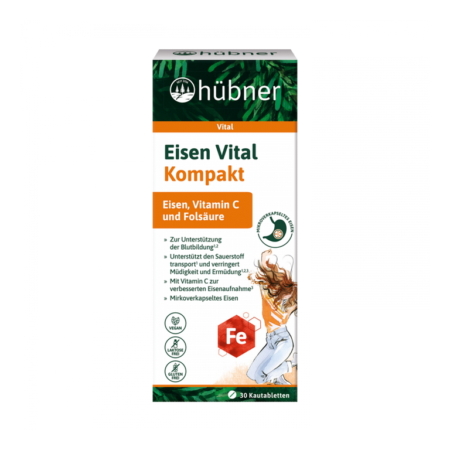 Hübner Eisen Vital Kompakt (30 Kautabletten)