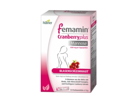 Hübner femamin Cranberry plus Mannose (15 Sticks)