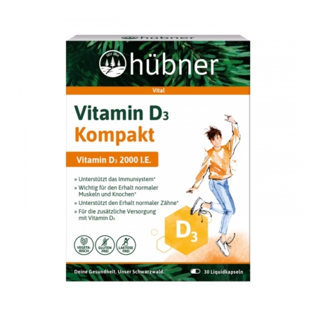 Hübner Vitamin D3 Kompakt (30 Kapseln)