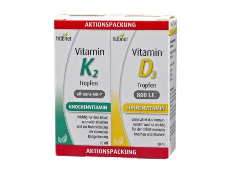 Hübner Vitamin K2 und D3 Tropfen Aktionspackung