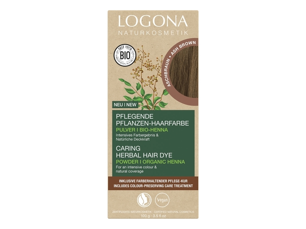 Logona Pflanzen-Haarfarbe Pulver Aschbraun jetzt kaufen | Haaröle