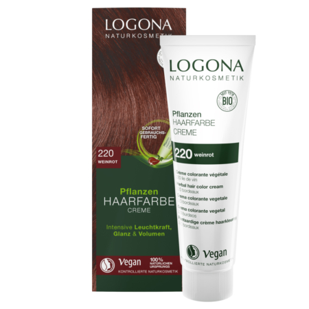 Logona Pflanzen-Haarfarbe Creme 220 weinrot