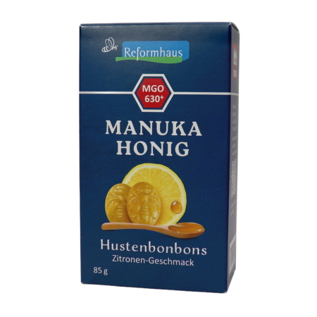 Reformhaus Manuka Honig Hustenbonbons MGO 630+ Zitrone (85 g)