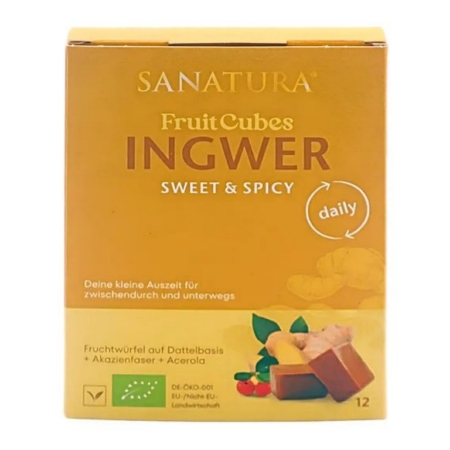 Sanatura Fruit Cubes Bio Ingwer (12 Stück)