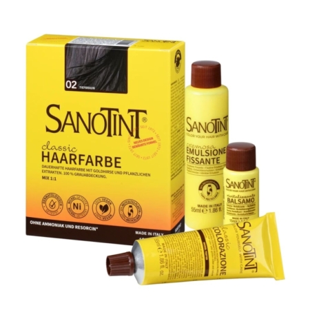 SANOTINT Haarfarbe 02 Tiefbraun